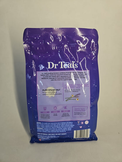 Dr Teal's Pure Epsom Salt Sleep Soak with Melatonin, Lavender &amp; Chamomile – 3 lb