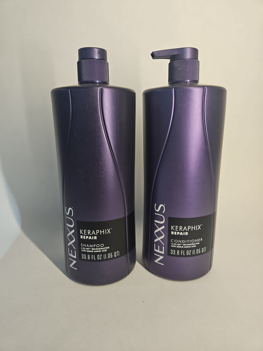 Nexxus KERAPHIX Shampoo & Conditioner Set – Damaged Hair Repair 33.8 oz 2-Pack