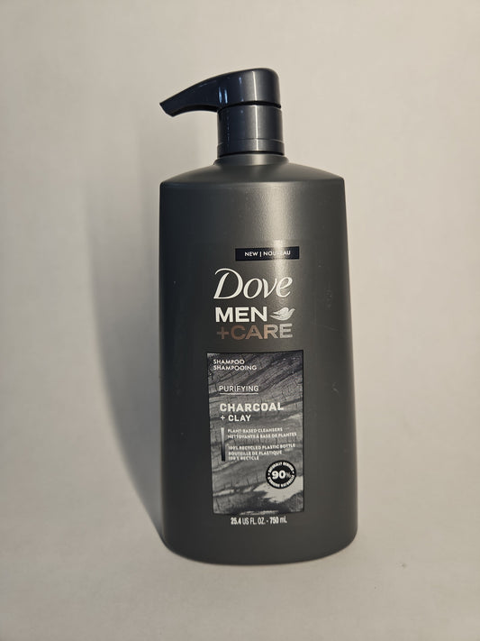 Dove Men+Care Purifying Charcoal + Clay Shampoo – 25.4 oz 2-Pack