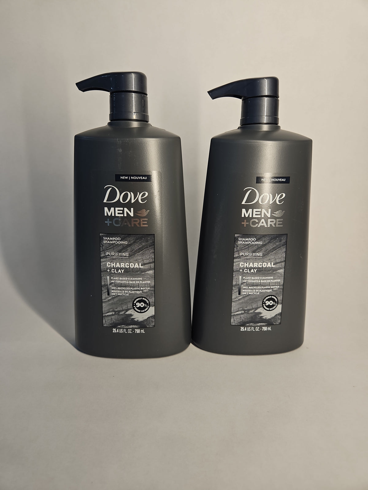 Dove Men+Care Purifying Charcoal + Clay Shampoo – 25.4 oz 2-Pack