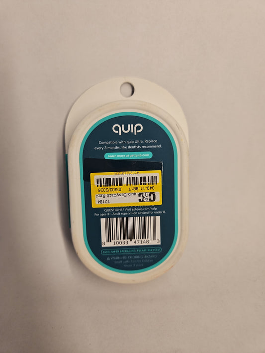 quip Ultra EasyClick Replacement Brush Pod Heads Soft Bristles 2 Pack