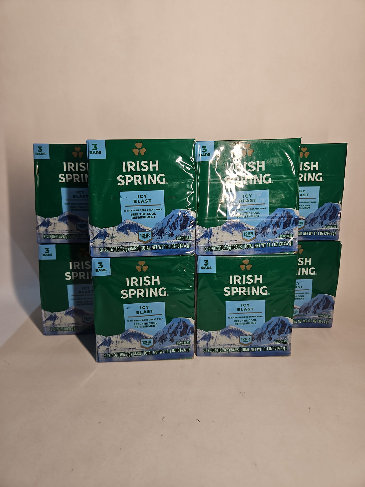 Irish Spring Icy Blast Deodorant Bar Soap 3.7 oz 24 Bars