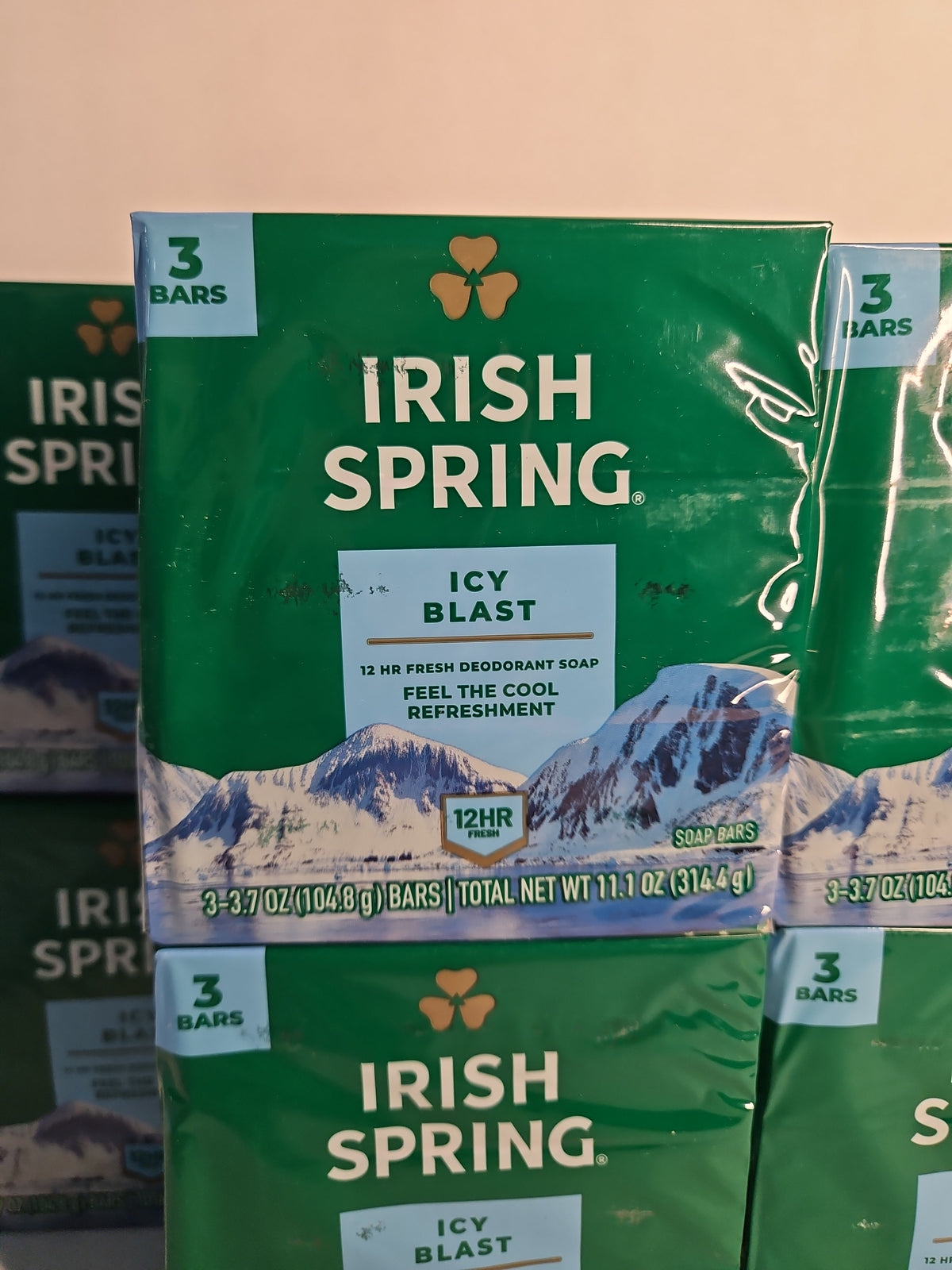 Irish Spring Icy Blast Deodorant Bar Soap 3.7 oz 24 Bars
