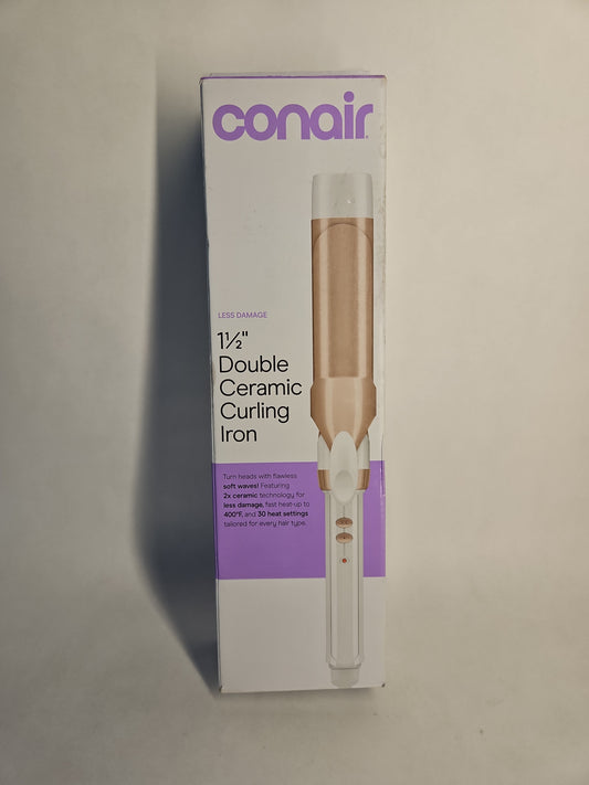 Conair Double Ceramic 1-1/2 Inch Curling Iron White/Rose Gold