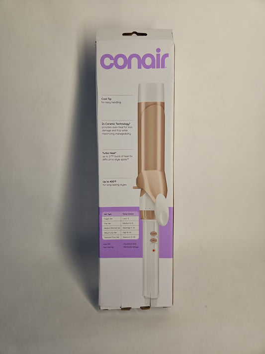 Conair Double Ceramic 1-1/2 Inch Curling Iron White/Rose Gold