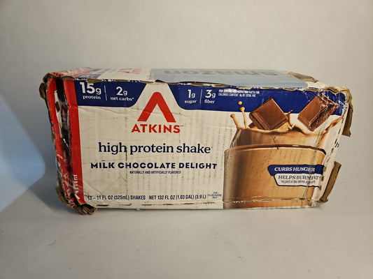 Atkins Milk Chocolate Delight High Protein Shake – 11 Count