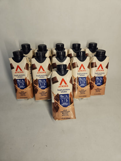 Atkins Milk Chocolate Delight High Protein Shake – 11 Count
