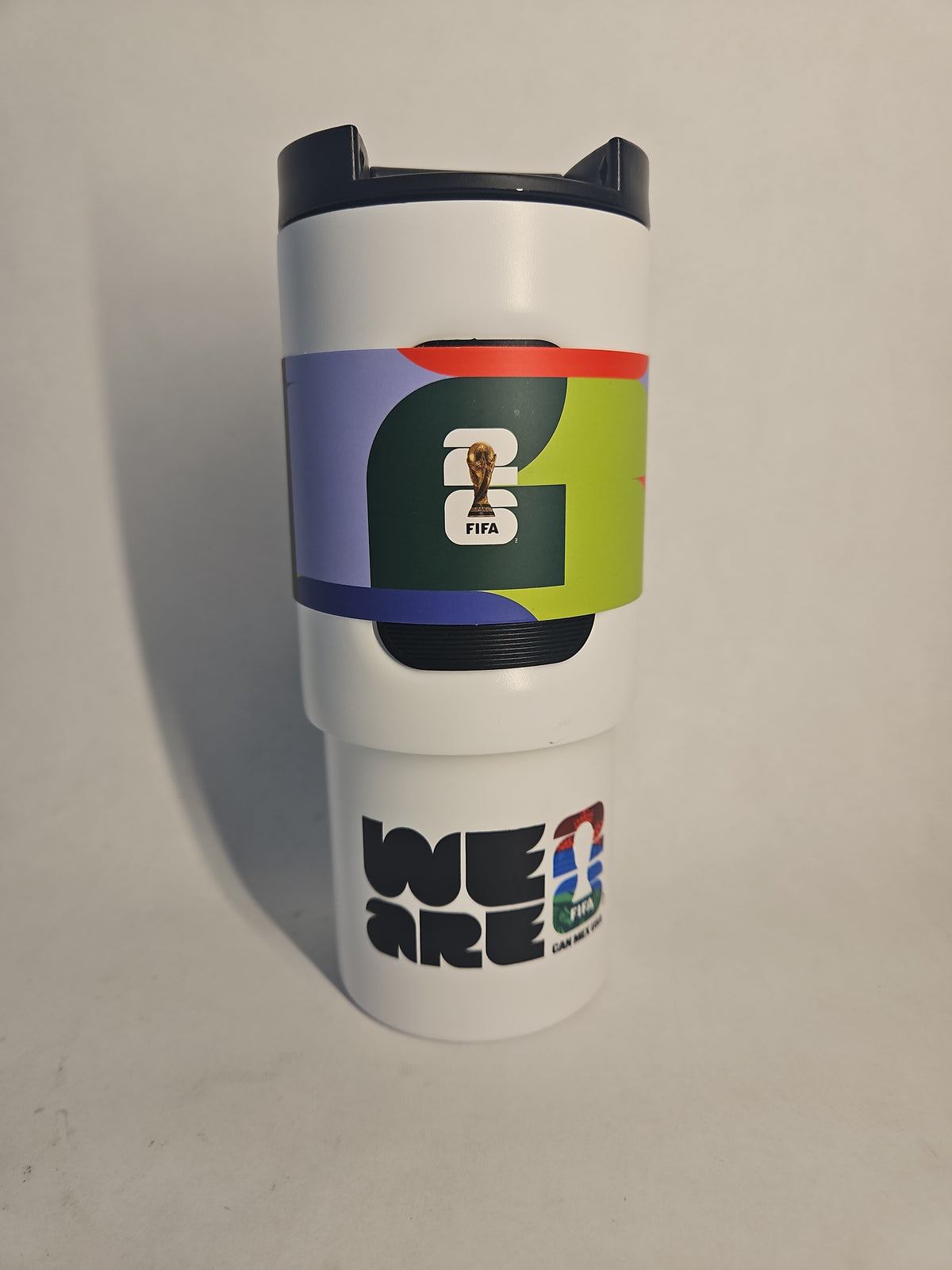 FIFA We Are 26 Logo Stainless Steel Tumbler – White, 20 oz