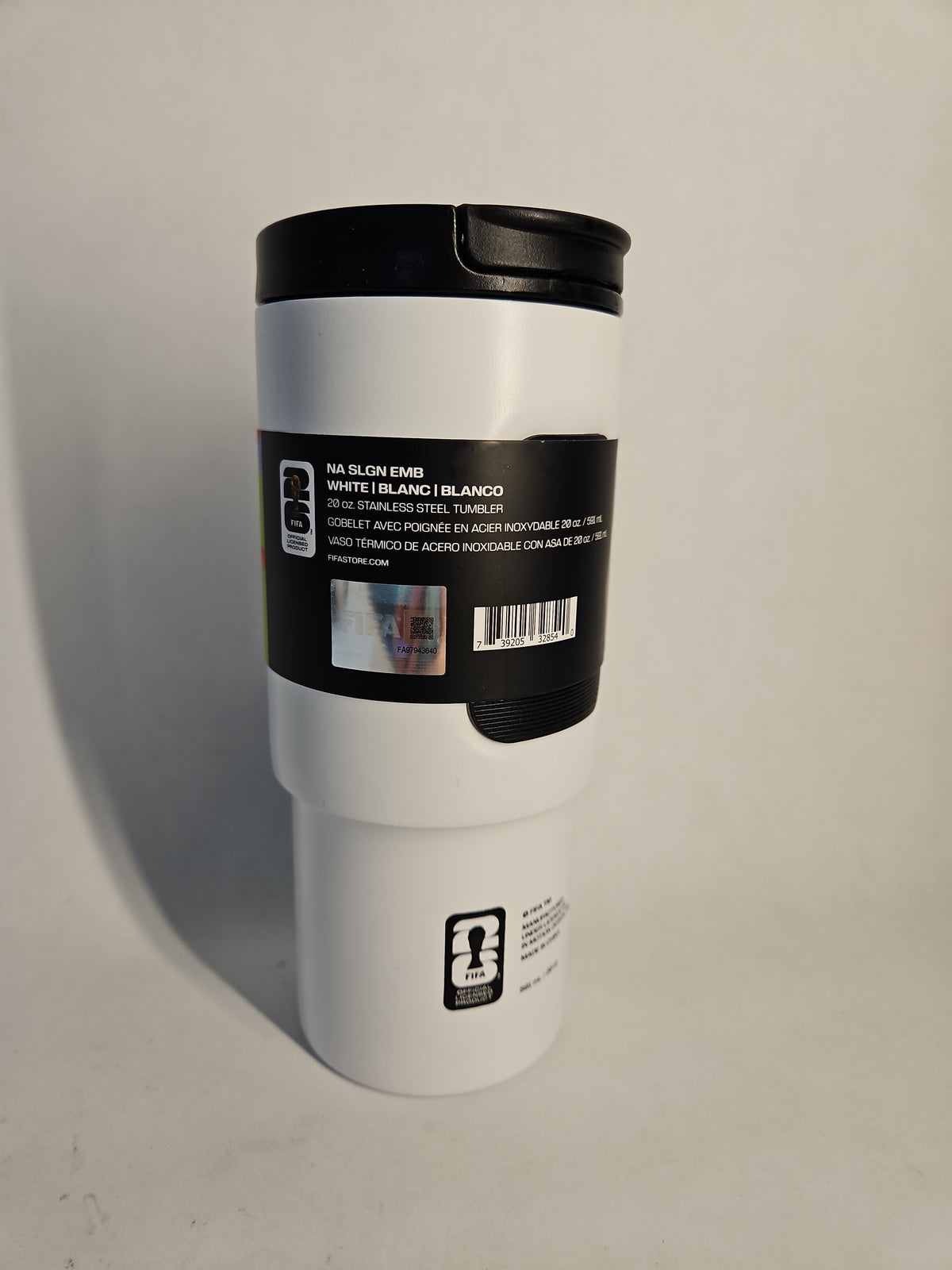 FIFA We Are 26 Logo Stainless Steel Tumbler – White, 20 oz