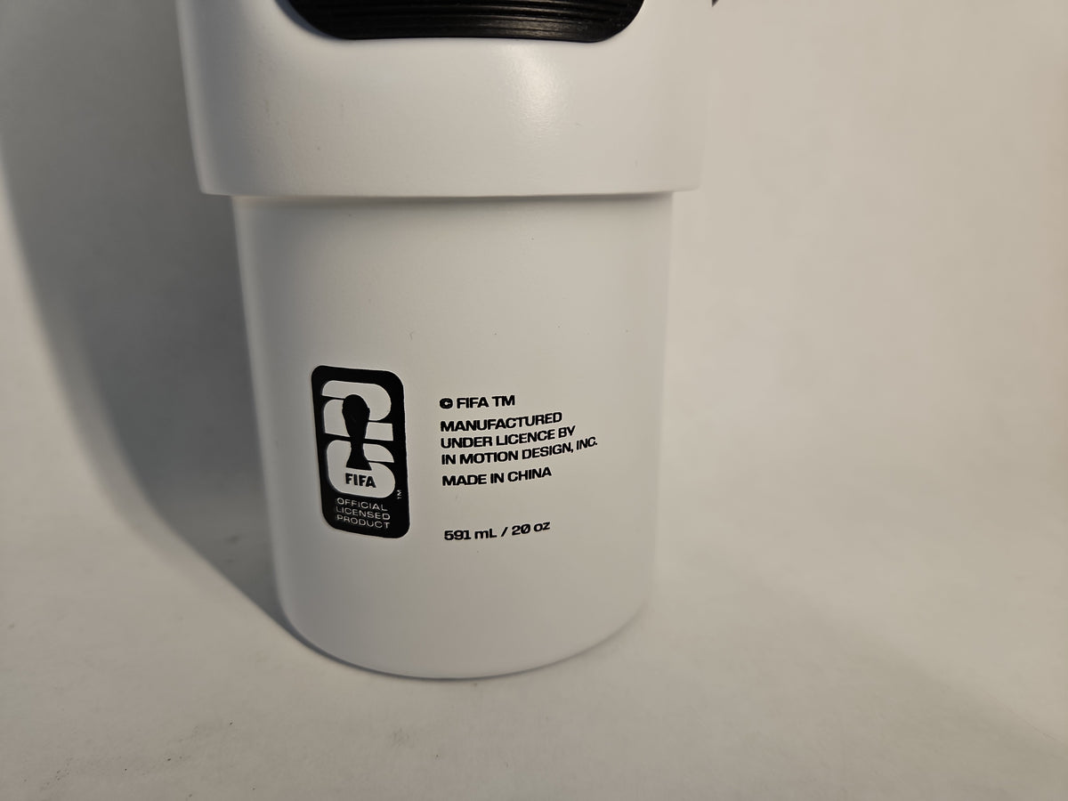 FIFA We Are 26 Logo Stainless Steel Tumbler – White, 20 oz