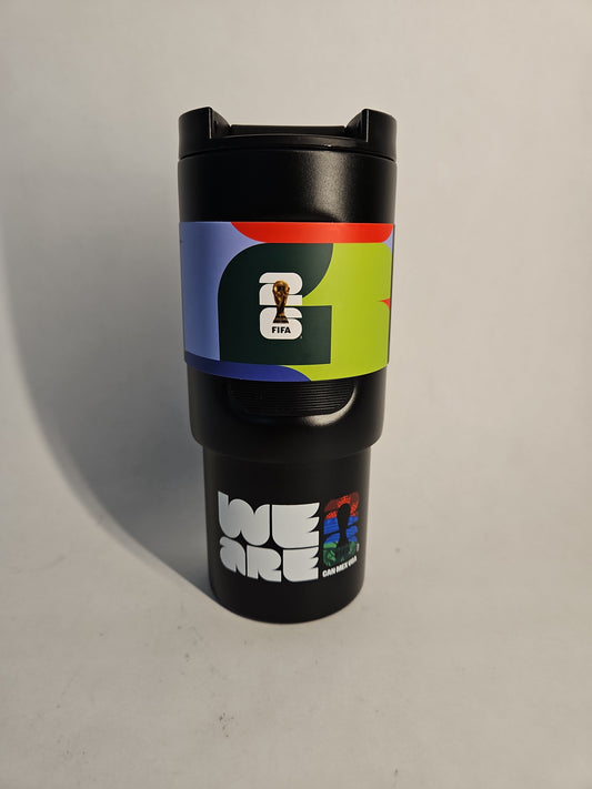 FIFA We Are 26 Logo Stainless Steel Tumbler – Black, 20 oz