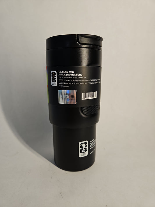 FIFA We Are 26 Logo Stainless Steel Tumbler – Black, 20 oz