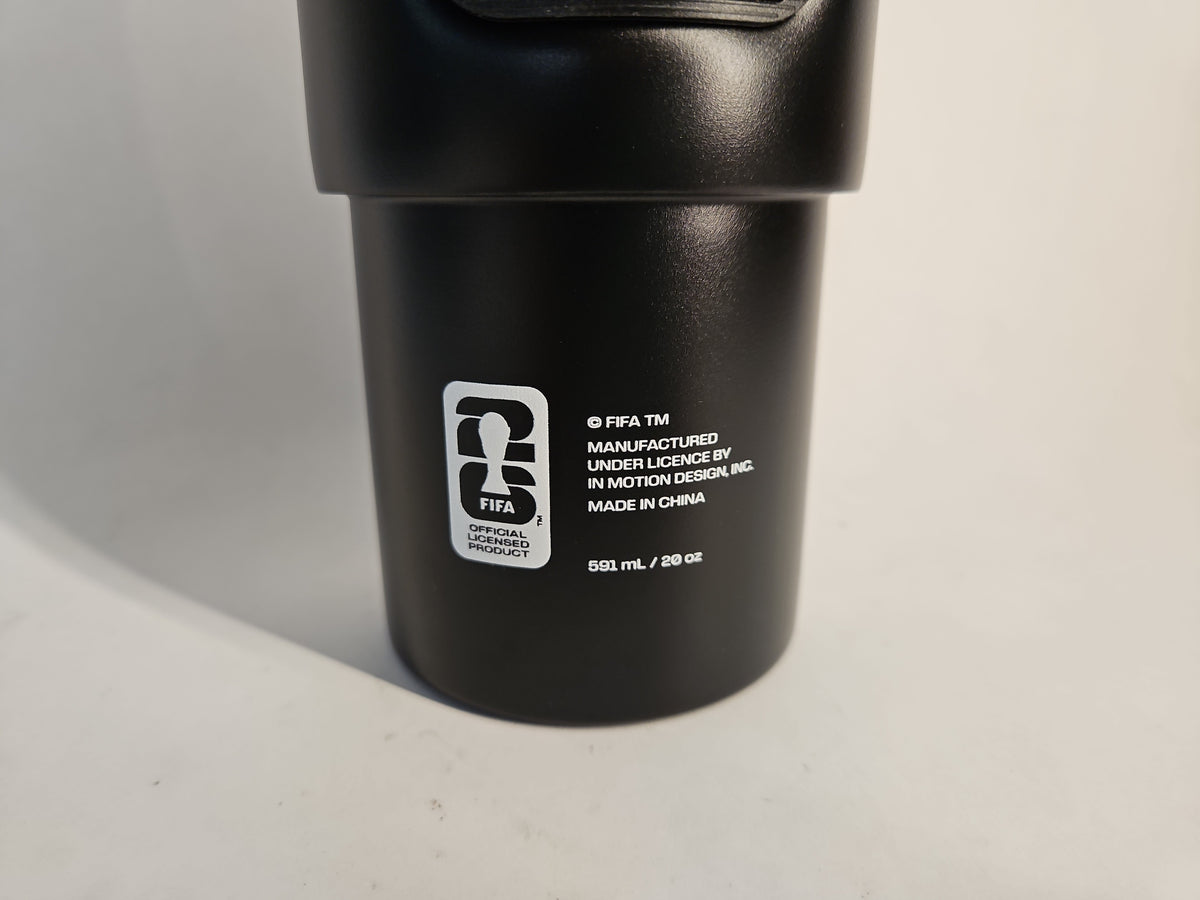 FIFA We Are 26 Logo Stainless Steel Tumbler – Black, 20 oz