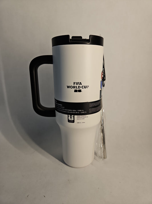FIFA World Cup 2026 Stainless Steel Tumbler – White, 40 oz