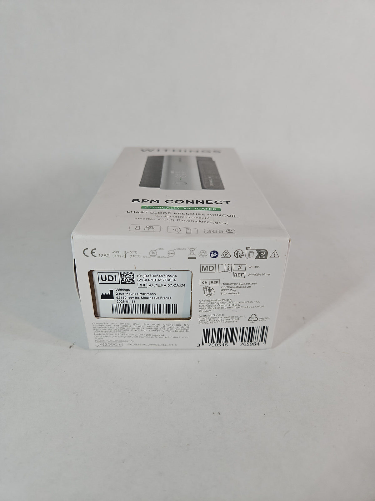 Withings BPM Connect Wi-Fi Smart Blood Pressure Monitor
