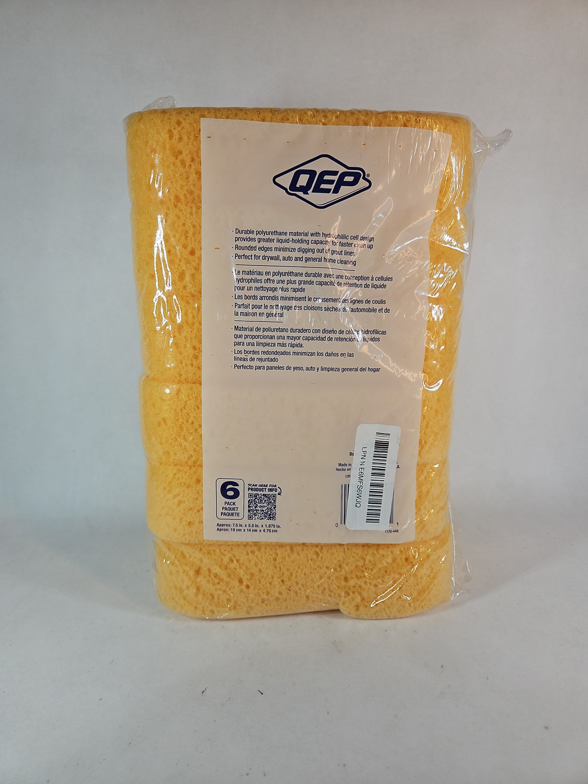 QEP All-Purpose Heavy Duty Sponges, Extra Large, 6-Pack