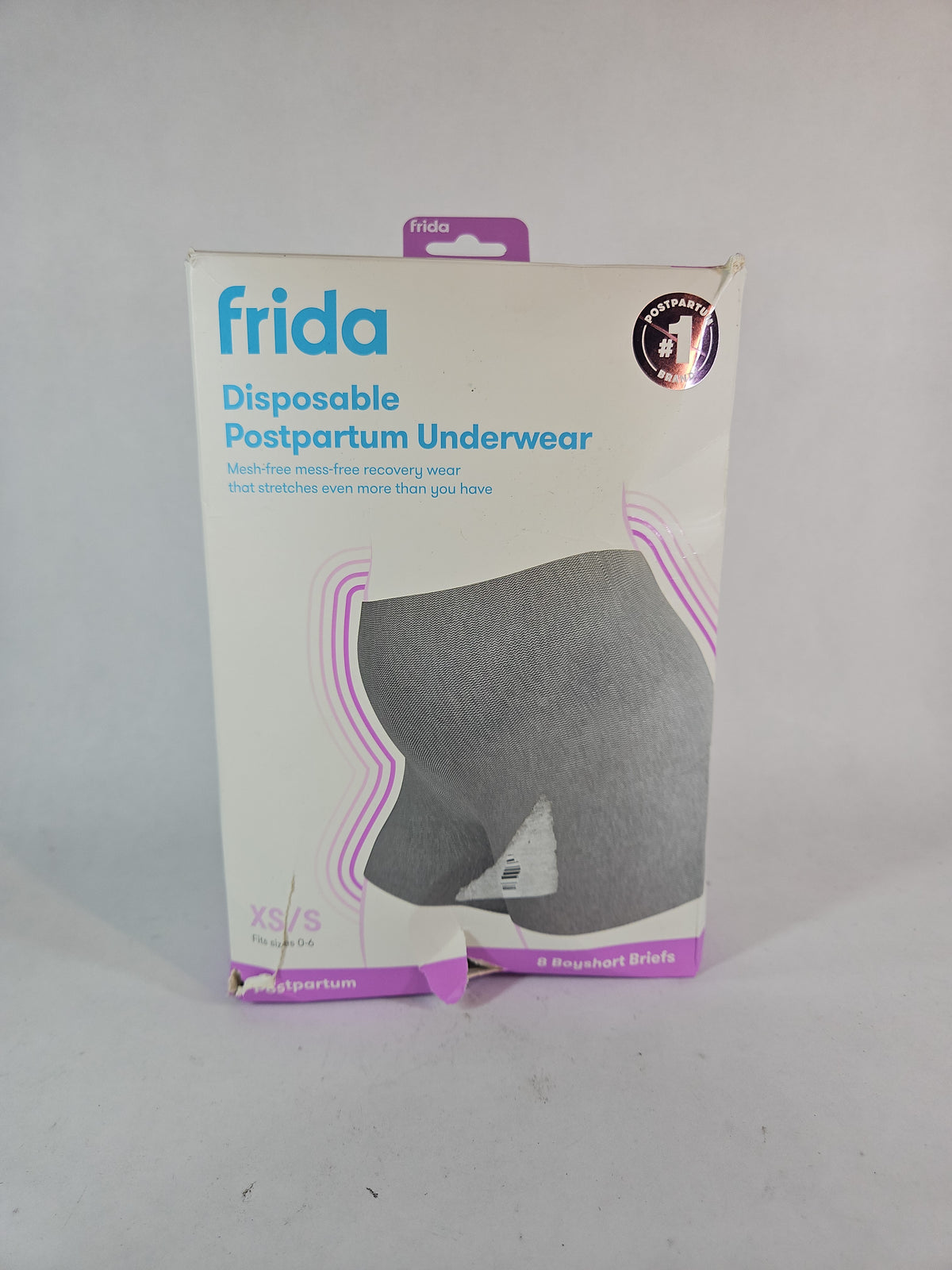 Frida Mom Disposable Postpartum Underwear, Boyshort, XS/S (8 Count)