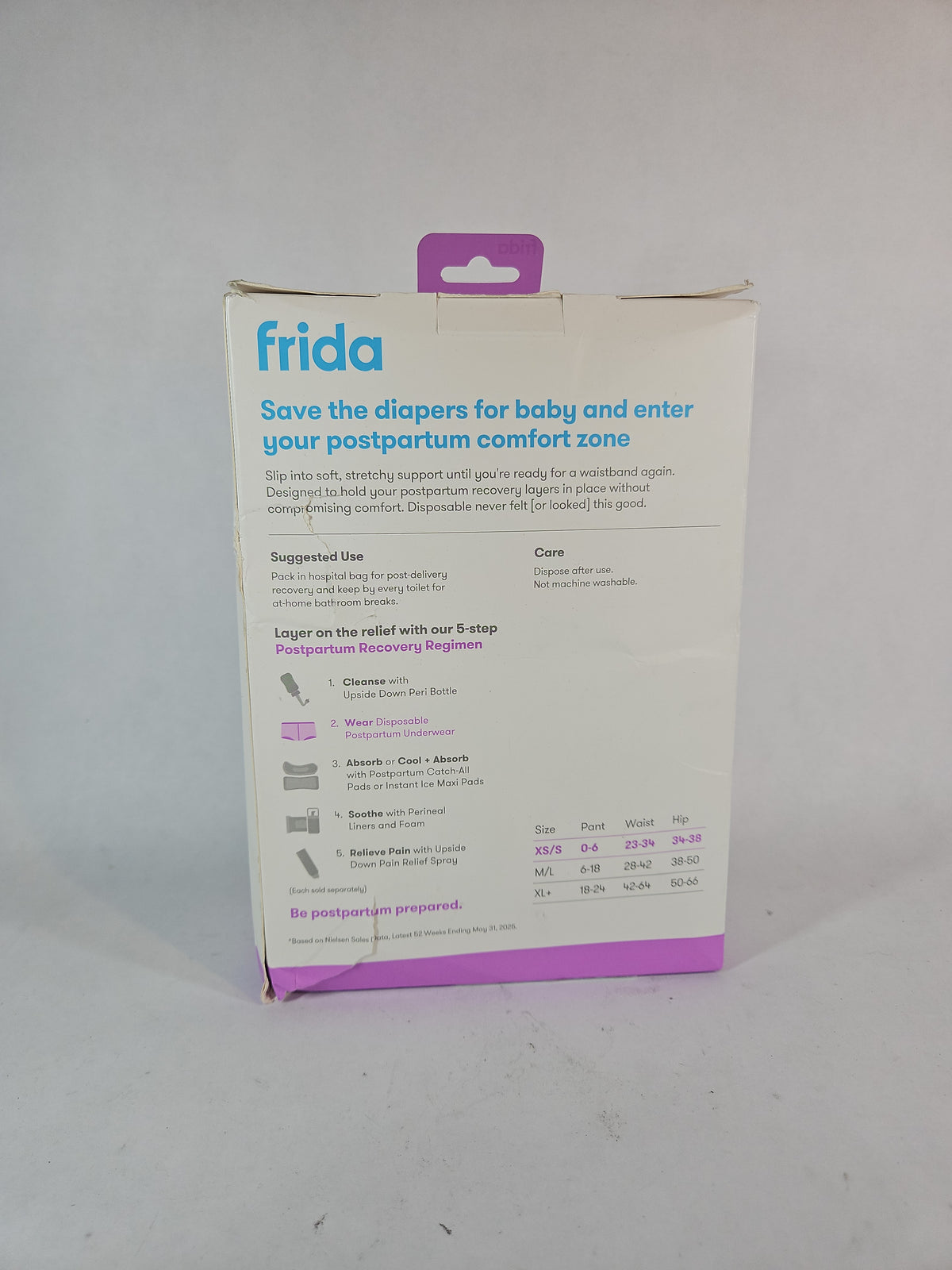 Frida Mom Disposable Postpartum Underwear, Boyshort, XS/S (8 Count)