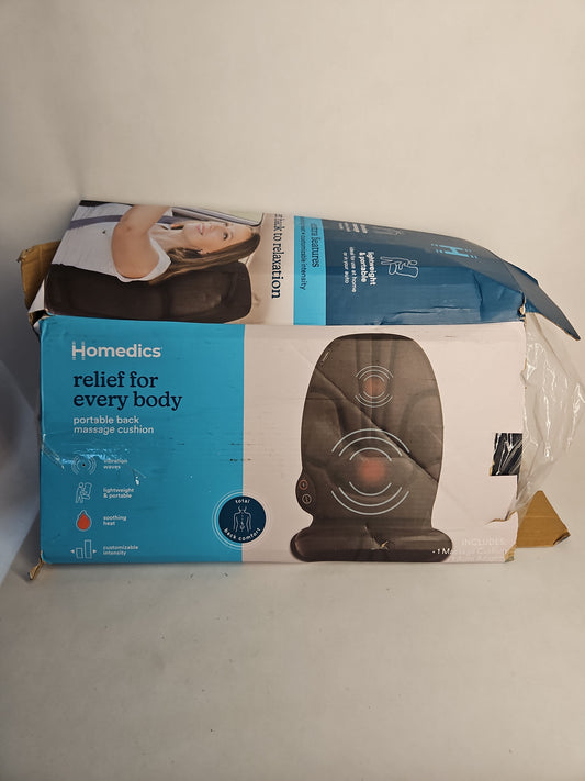 Homedics Portable Back Massage Cushion with Heat & Vibration