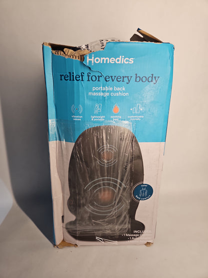 Homedics Portable Back Massage Cushion with Heat – Vibration Back Massager