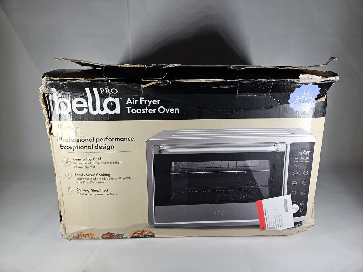 bella PRO 6-Slice Air Fryer Toaster Oven 0.88 Cu Ft 90260 – Stainless – Open Box
