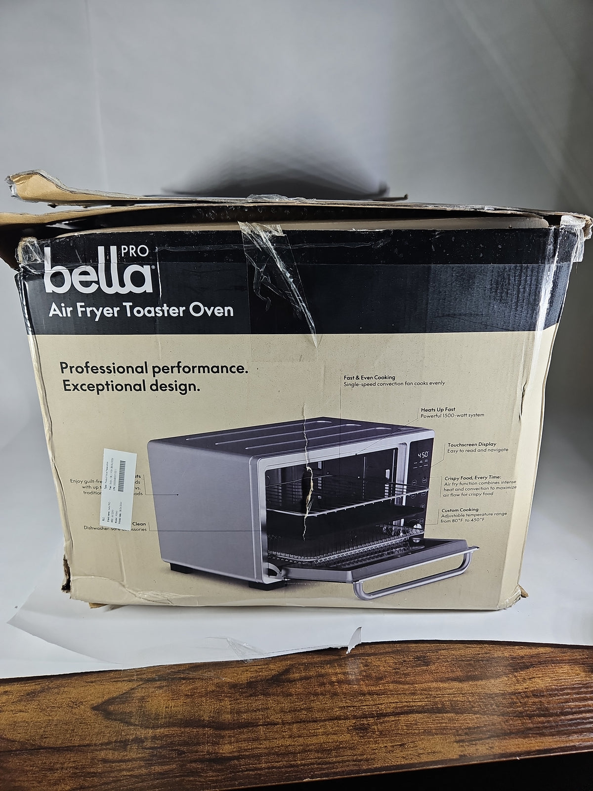 bella PRO 6-Slice Air Fryer Toaster Oven 0.88 Cu Ft 90260 – Stainless – Open Box