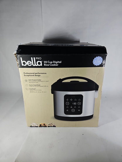 bella PRO 20-Cup Digital Rice Cooker 90226 – Stainless Steel