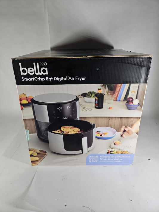 bella PRO SmartCrisp 8 Qt Touchscreen Air Fryer 90223 - Stainless Steel