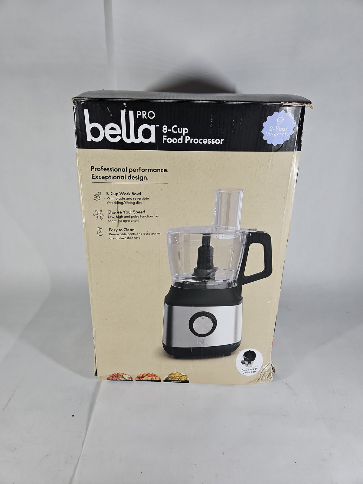 bella PRO 8-Cup Food Processor 90220 – Stainless Steel