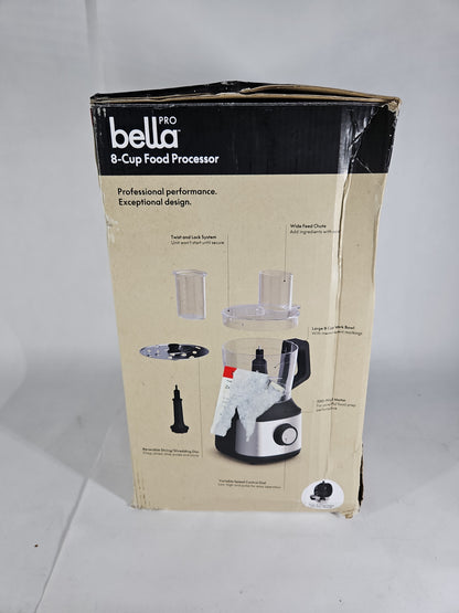 bella PRO 8-Cup Food Processor 90220 – Stainless Steel – Open Box