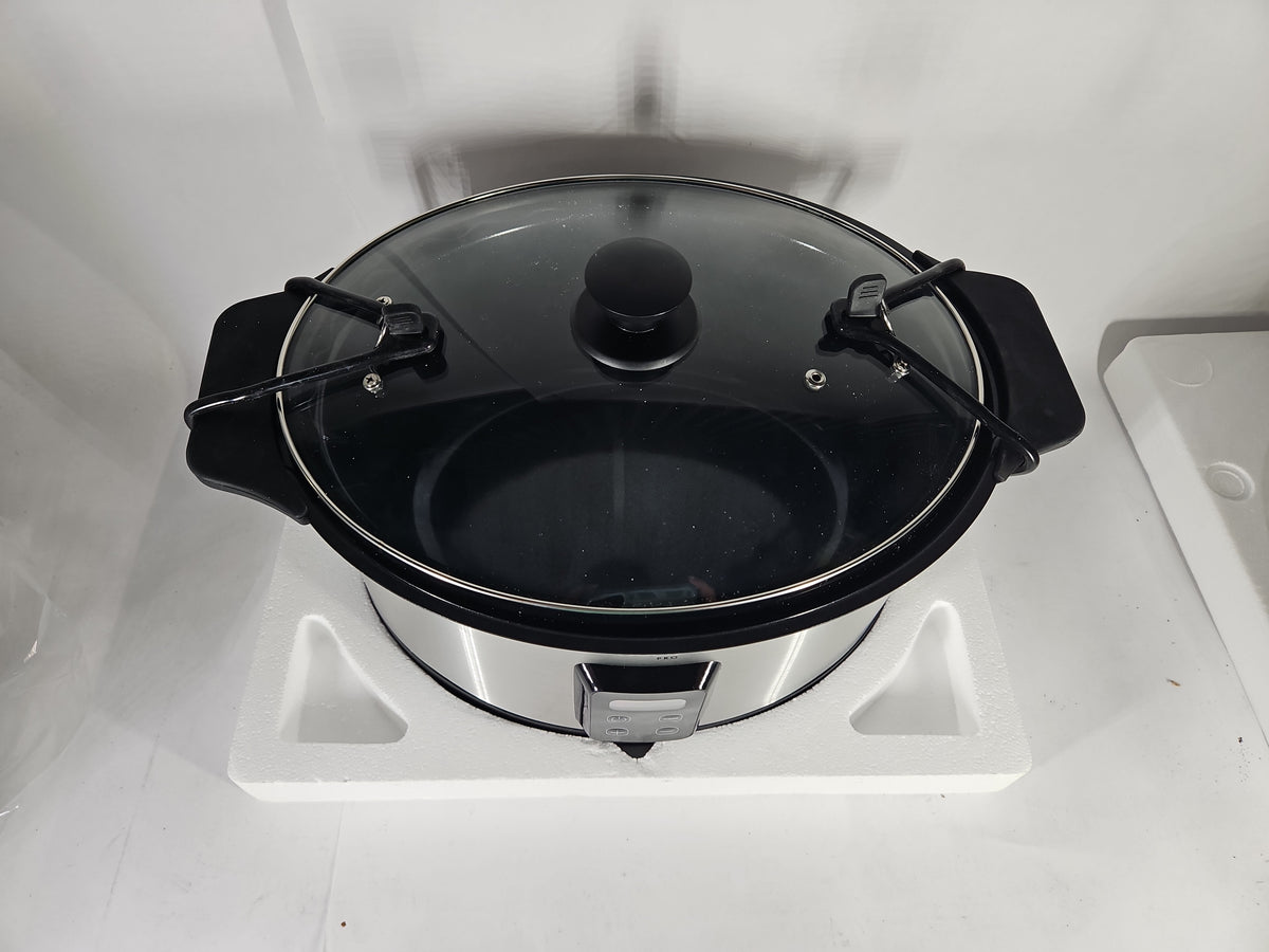 bella PRO 7 Qt Programmable Slow Cooker with Searing Function - Stainless Steel