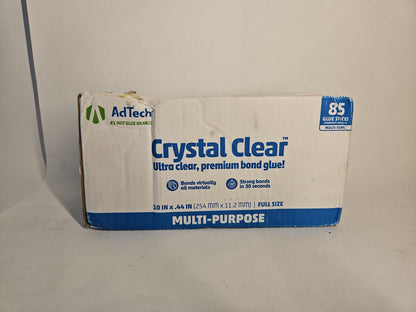 AdTech Crystal Clear Full Size Hot Glue Sticks 10 in x 0.44 in - 85 Count