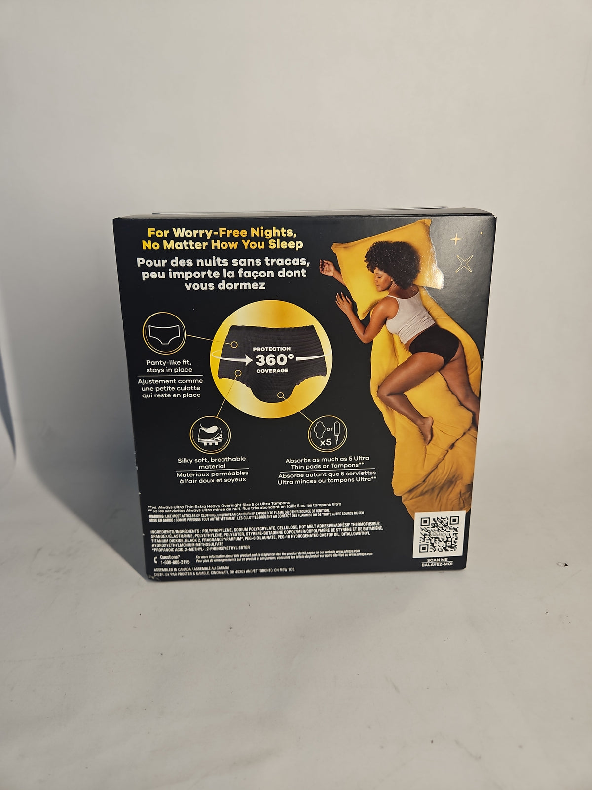 Always ZZZ Overnight Disposable Period Underwear Size S/M - 7 Count
