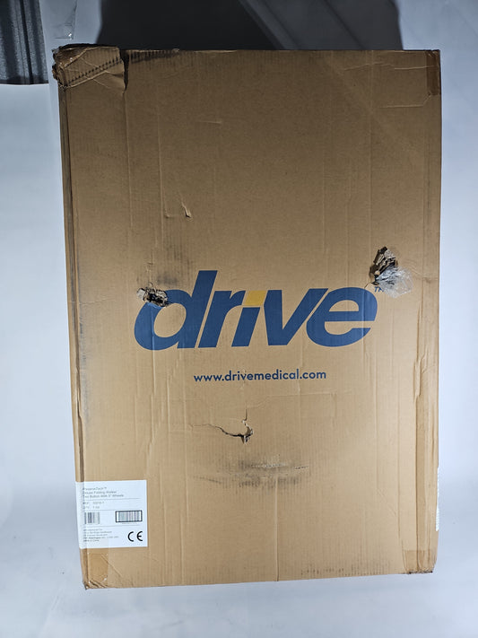 Drive Medical PreserveTech Deluxe Two Button Folding Walker 5 in Wheels