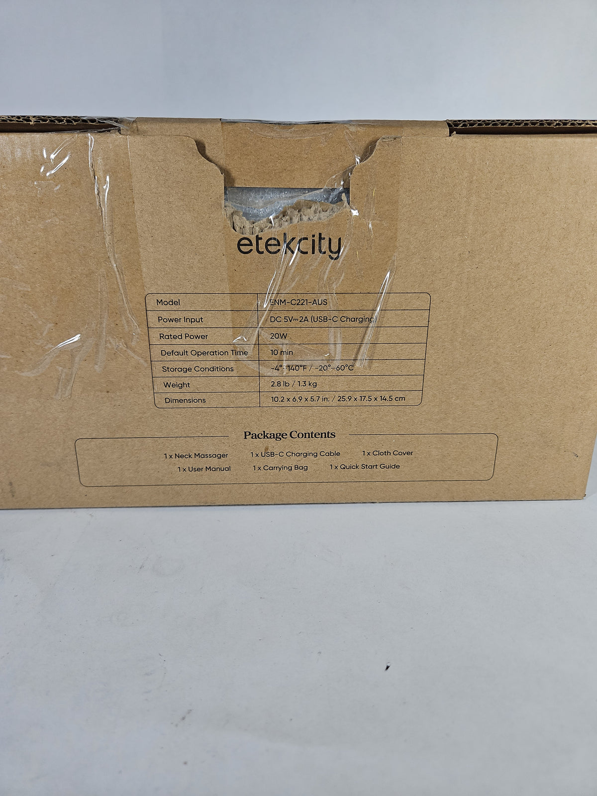 Etekcity Cadeo Heated Neck Massager ENM-C221-AUS - Grey