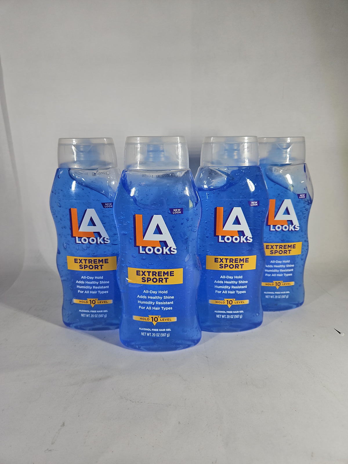 L.A. Looks Extreme Sport Hair Gel Hold Level 10 - Pack of 4