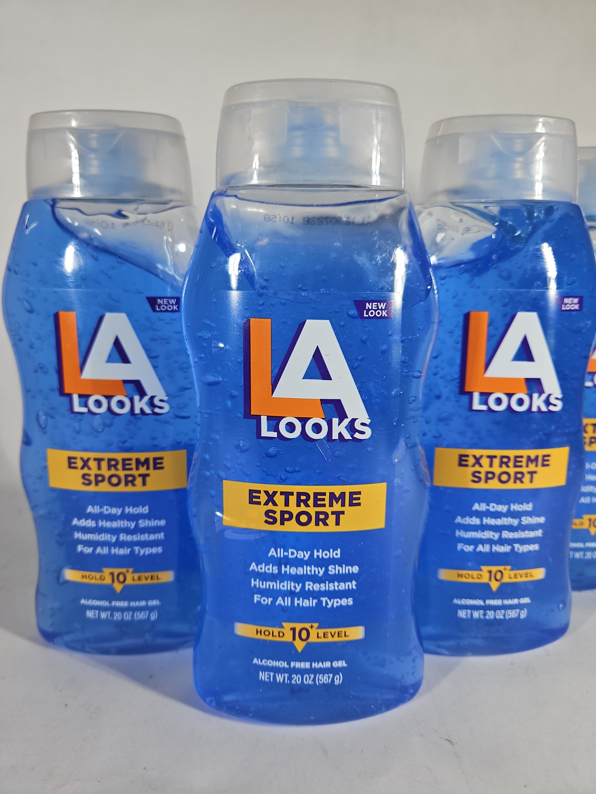 L.A. Looks Extreme Sport Hair Gel Hold Level 10 - Pack of 4