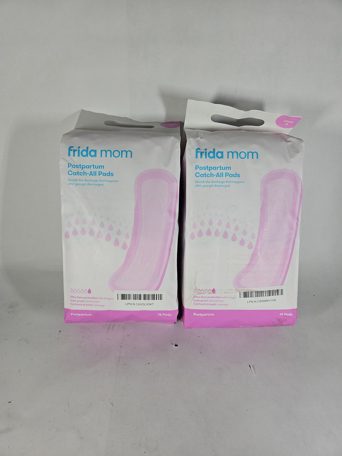 FridaMom Postpartum Catch-All Pads 18 Count - 2 Packs