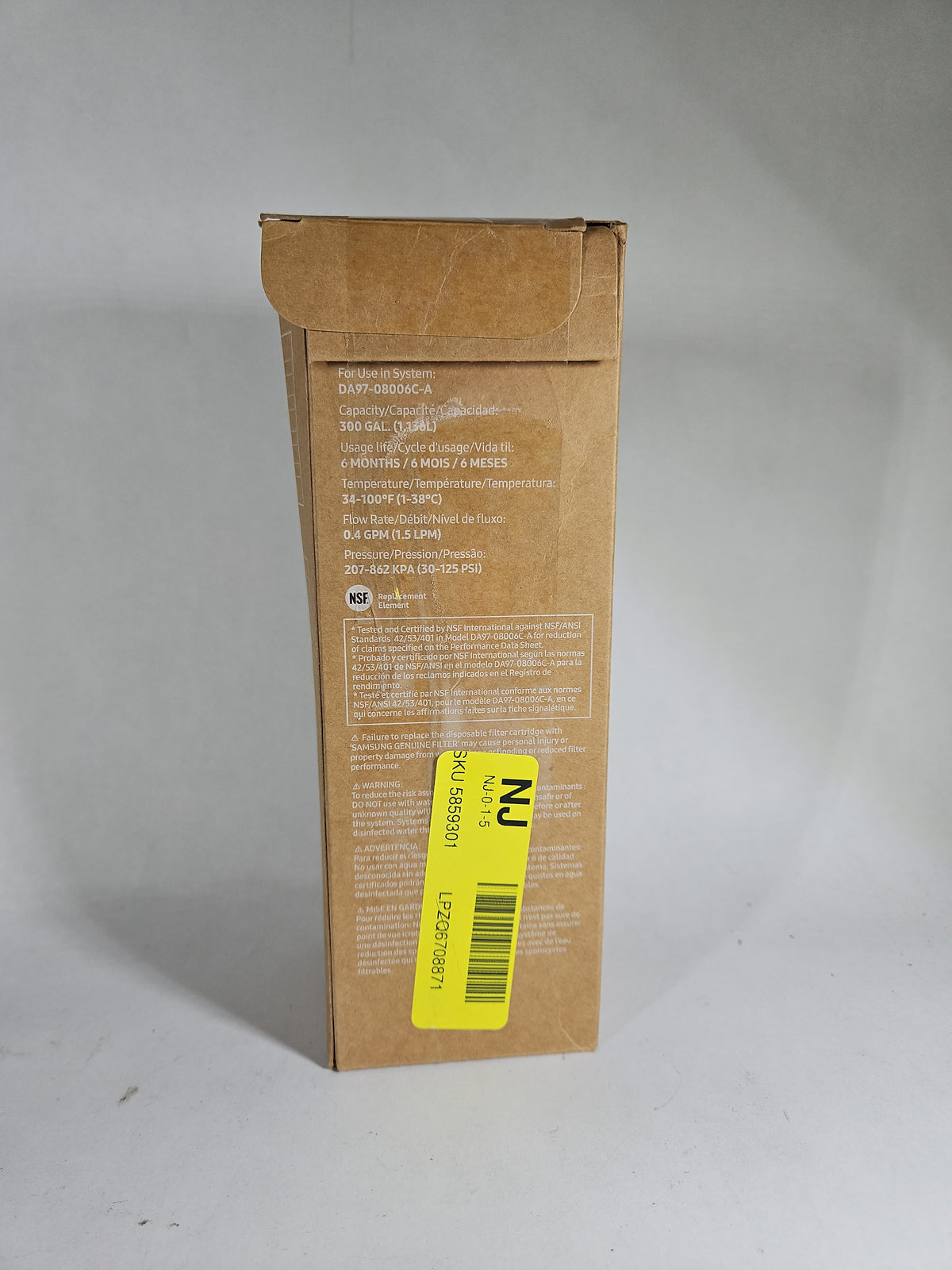 Samsung HAF-QIN Genuine Refrigerator Water Filter - Used