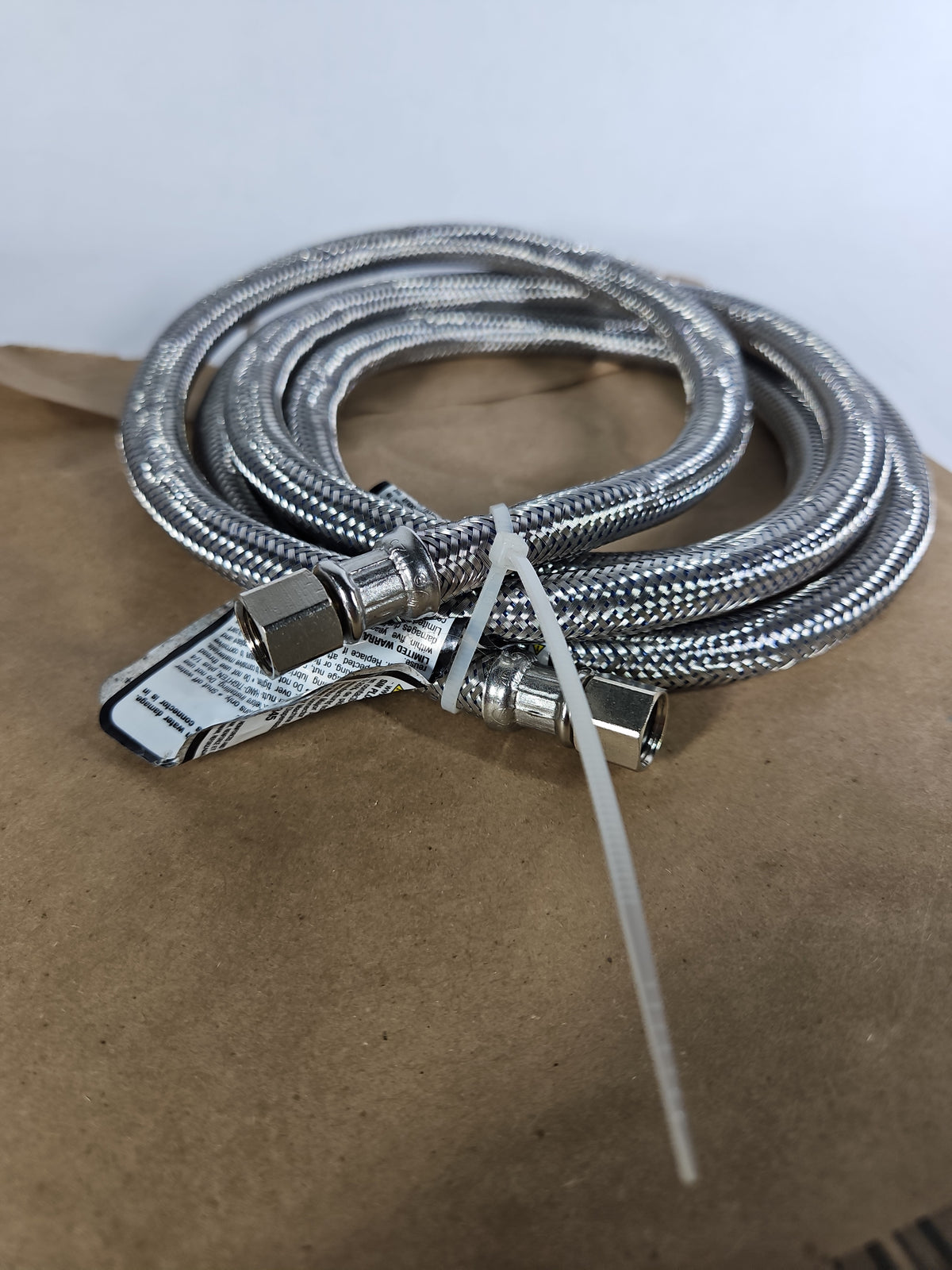 Smart Choice 6 ft Stainless Steel Refrigerator Water Line - Line Only, No Box