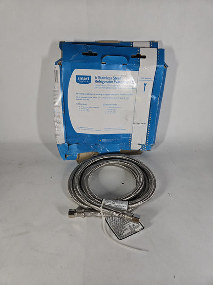 Smart Choice 6 ft Stainless Steel Refrigerator Water Line - Line Only