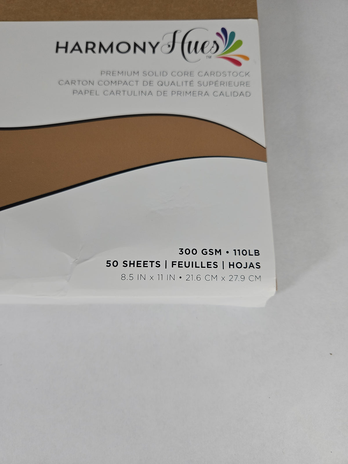 Harmony Hues 110lb Solid Core Cardstock 8.5x11 Kraft 50 Sheets