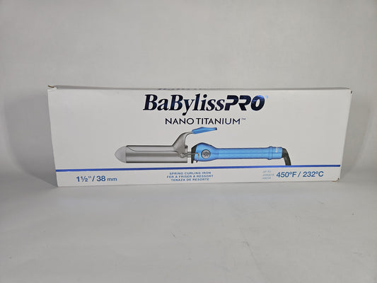 BaBylissPRO Nano Titanium 1-1/2 Inch Spring Curling Iron