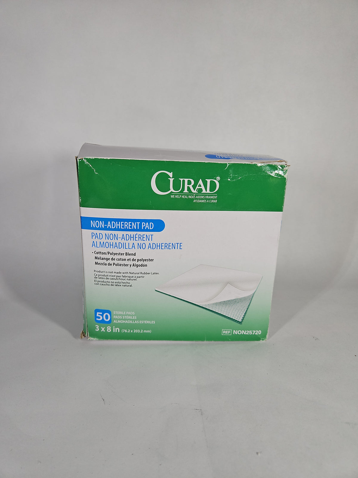 Curad Sterile Non-Adherent Pads 3 x 8 Inch 50 Count
