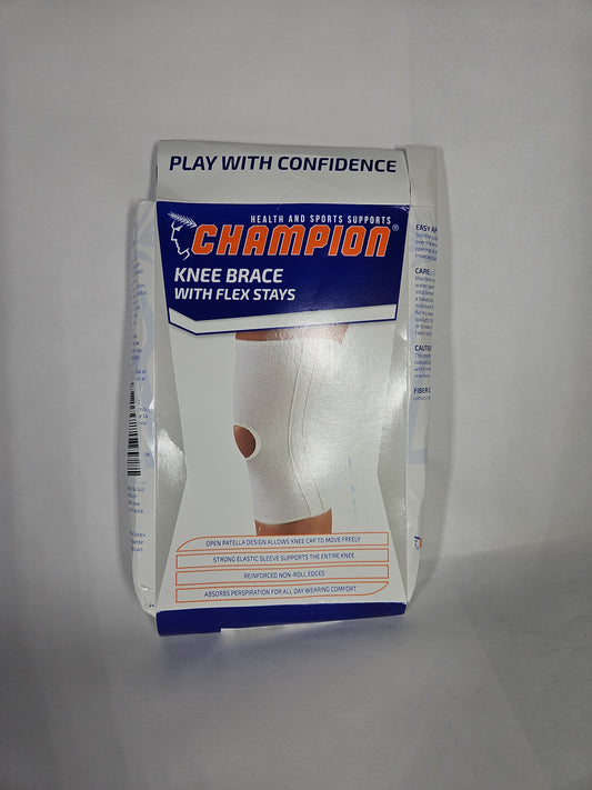 Champion Knee Brace White Medium