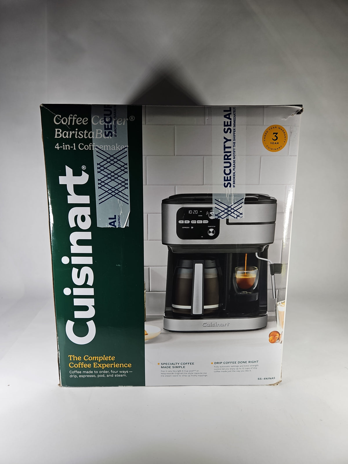 Cuisinart Coffee Center Barista Bar 4-in-1 Coffee Maker SS-4N1NAS