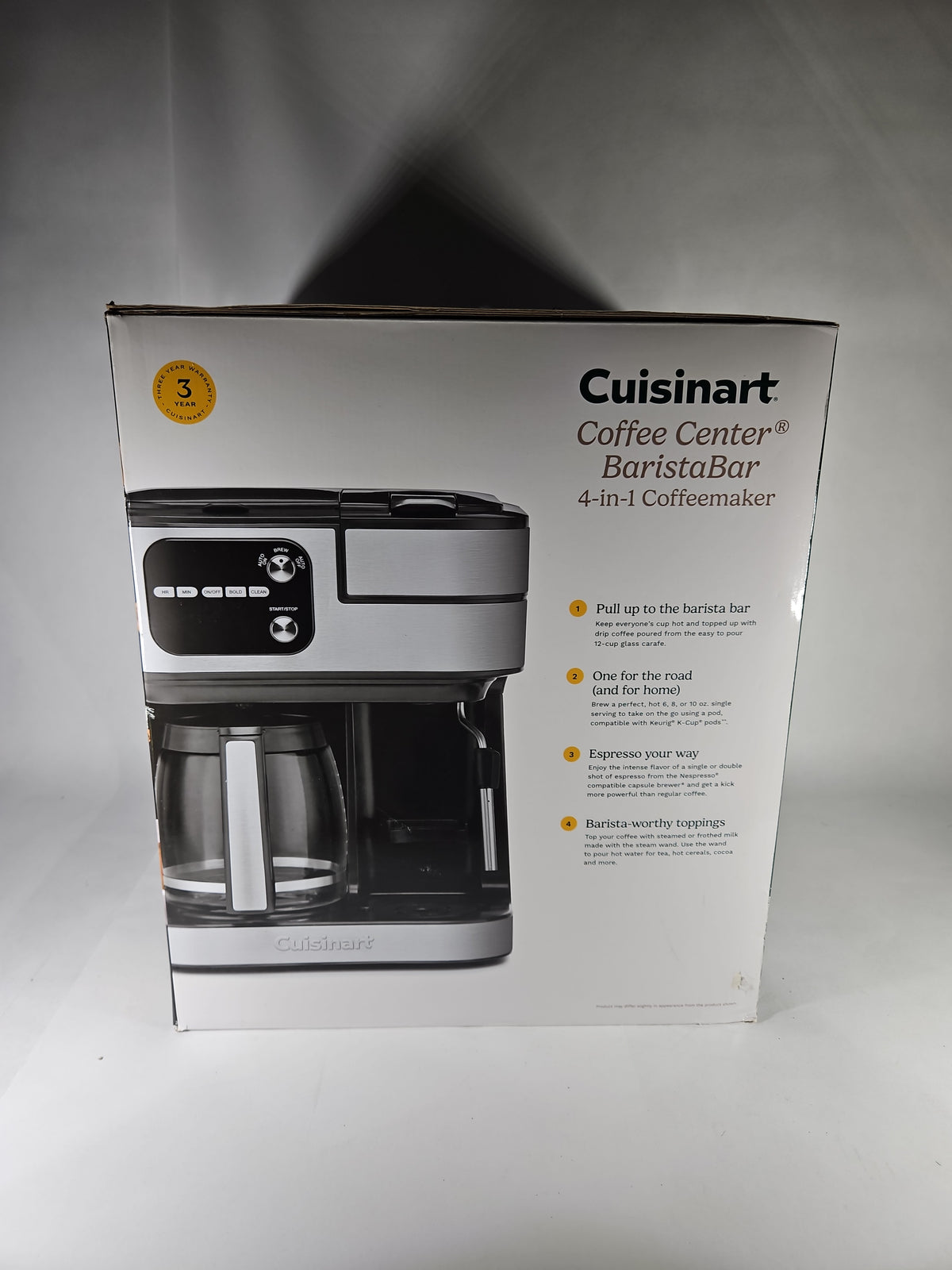 Cuisinart Coffee Center Barista Bar 4-in-1 Coffee Maker SS-4N1NAS