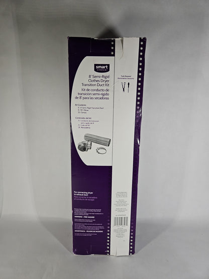 Smart Choice Semi-Rigid Dryer Vent Kit Expands to 8 ft