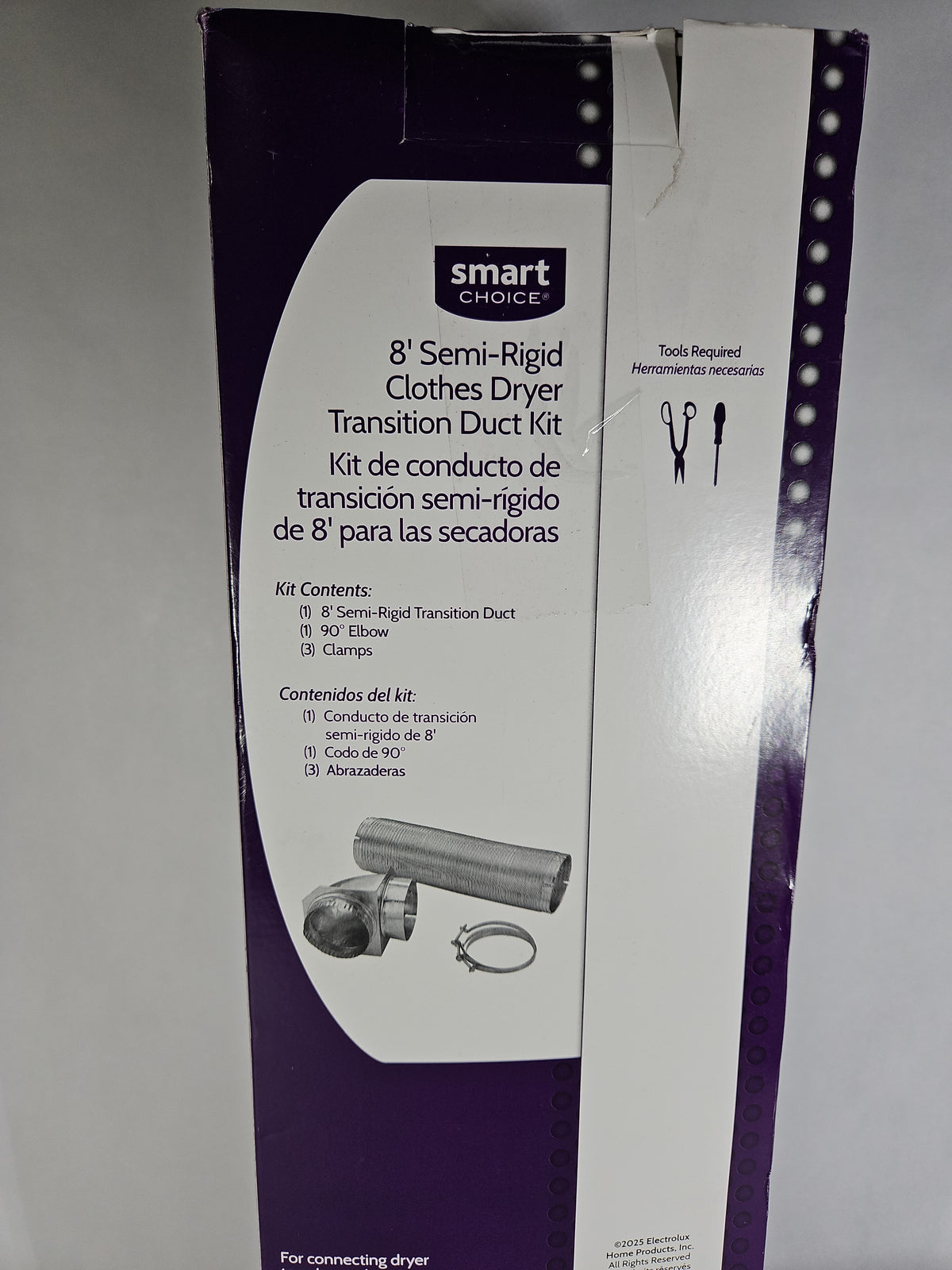 Smart Choice Semi-Rigid Dryer Vent Kit Expands to 8 ft