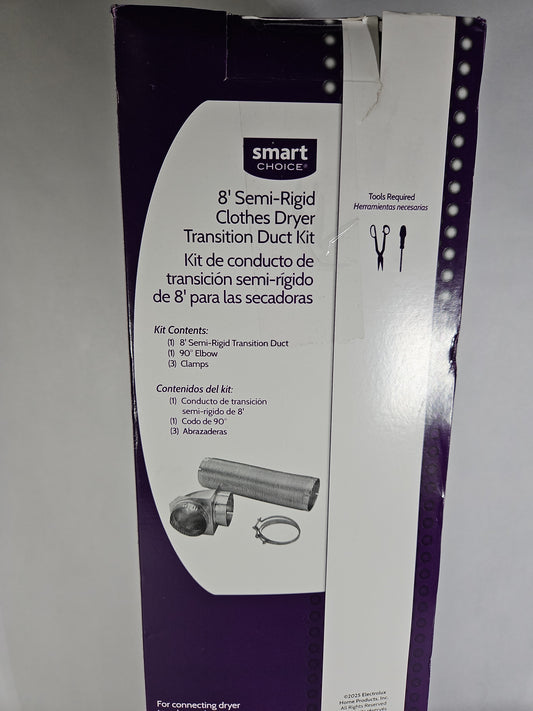 Smart Choice Semi-Rigid Dryer Vent Kit Expands to 8 ft